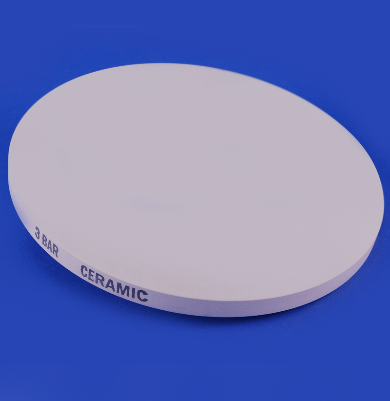 POROUS CERAMIC PLATE, 5"  DIAM., 3 BAR STANDARD