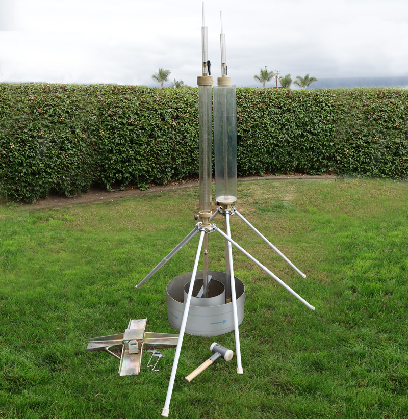 DOUBLE RING INFILTROMETER KIT, SINGLE SET, (3 AND 5L BUBBLERS, 30 AND 57 CM RINGS)