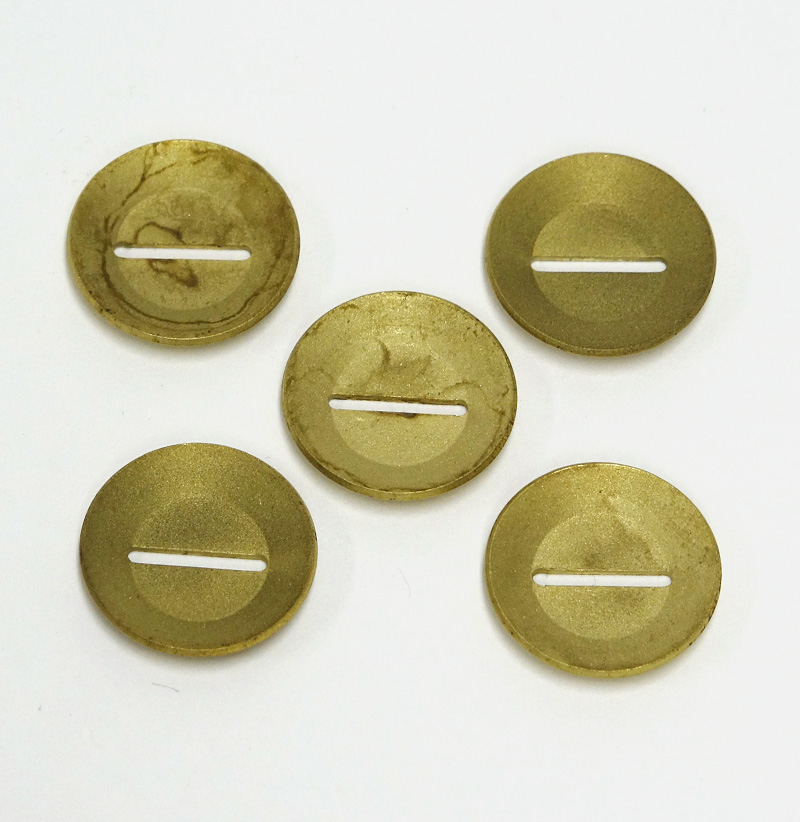 G4 BRASS SUPPORT WASHER, 1/8" WIDE X 1/2" SLOT, 5 PACK